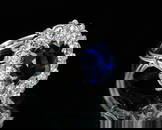 SAPPHIRE, DIAMOND, & PLATINUM PRINCESS DIANA RING