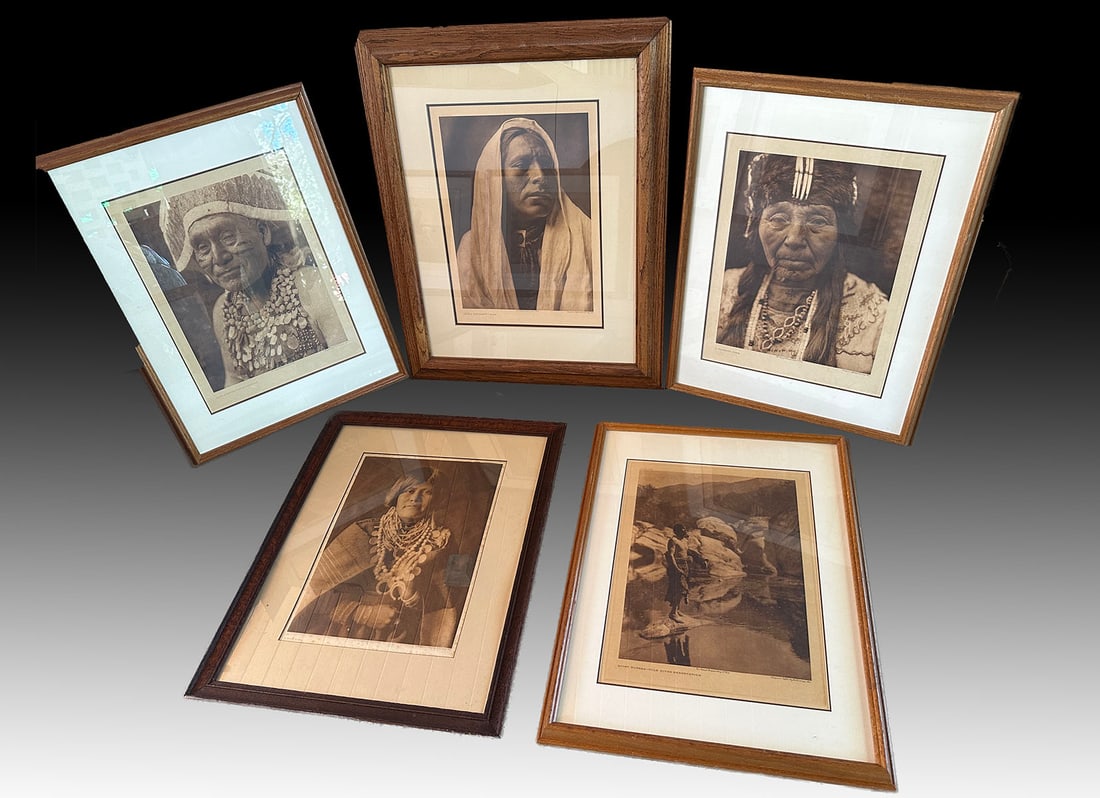 5PC. PHOTOGRAVURE LOT AFTER EDWARD CURTIS (1 of 6)