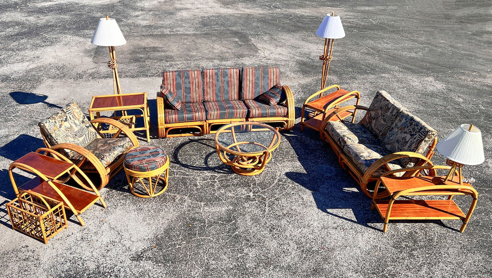 13 PC. WICKER & RATTAN SET (1 of 8)