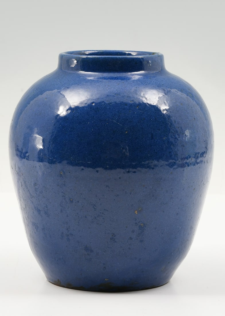 BLUE NORTH CAROLINA JUGTOWN VASE (1 of 6)