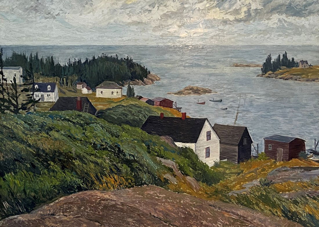 CONYERS BARKER INDIAN HARBOR NOVA SCOTIA PAINTING (1 of 5)