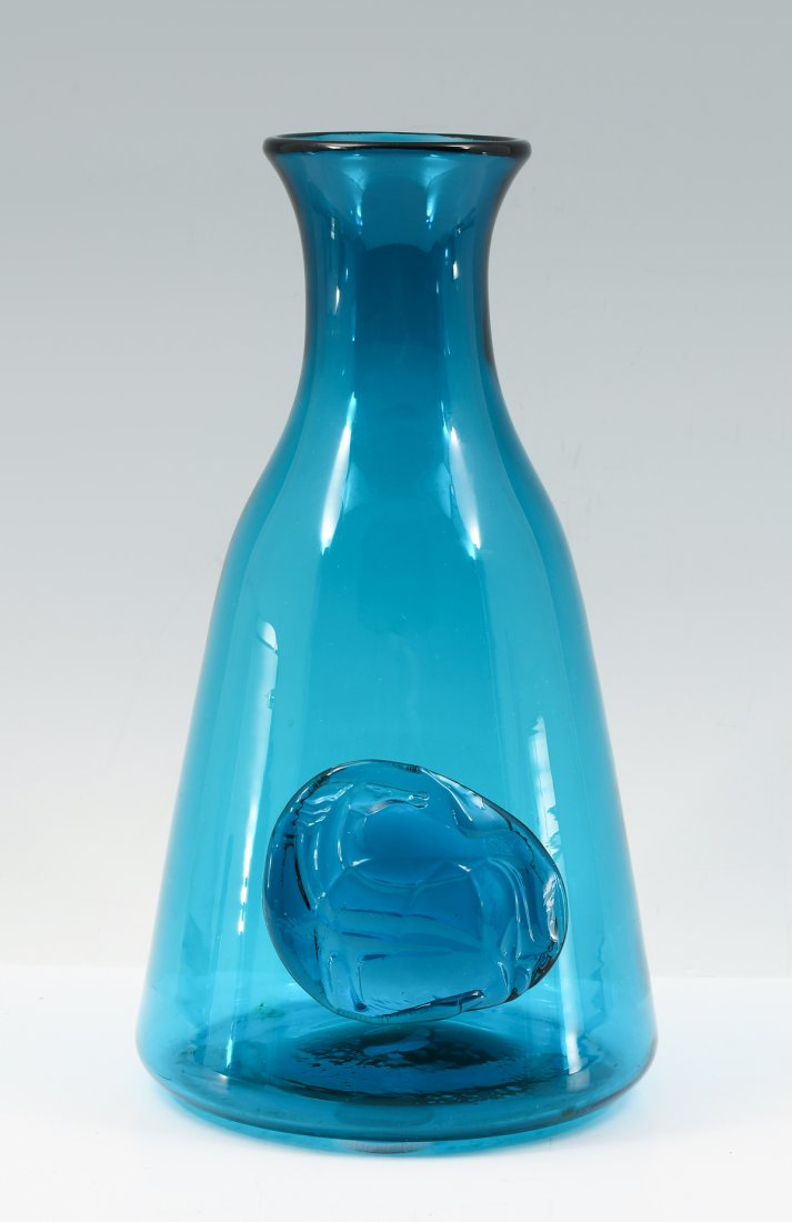 RARE WAYNE HUSTED BLENKO ART GLASS VASE (1 of 4)