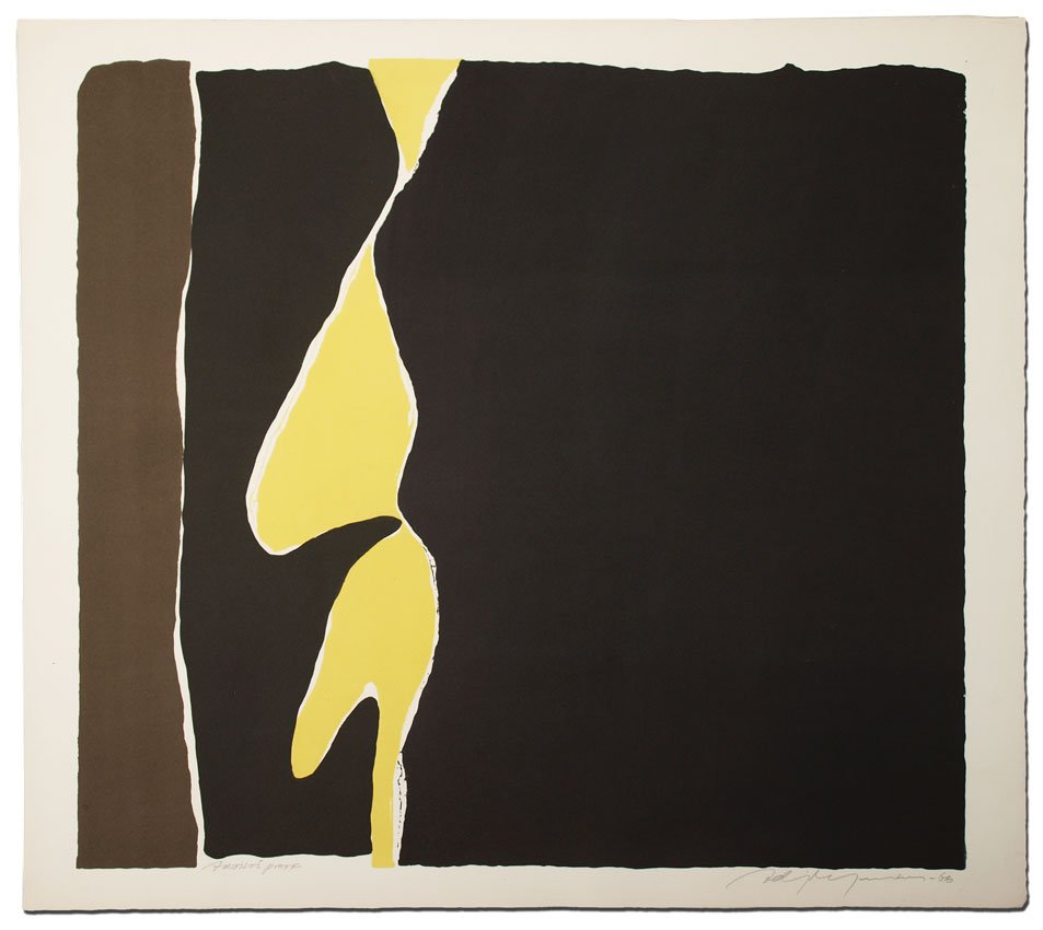 ADJA YUNKERS ARTIST'S PROOF LITHOGRAPH 1966: YUNKERS, Adja, (American, 1900-1983): Color Lithograph, size with margins 27 3/4'' x 32 1/2'', pencil signed lower right, dated 1966, marked artist's proof lower left, unframed.