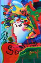 PETER MAX "BLUSHING BEAUTY II" 2007 MIXED MEDIA