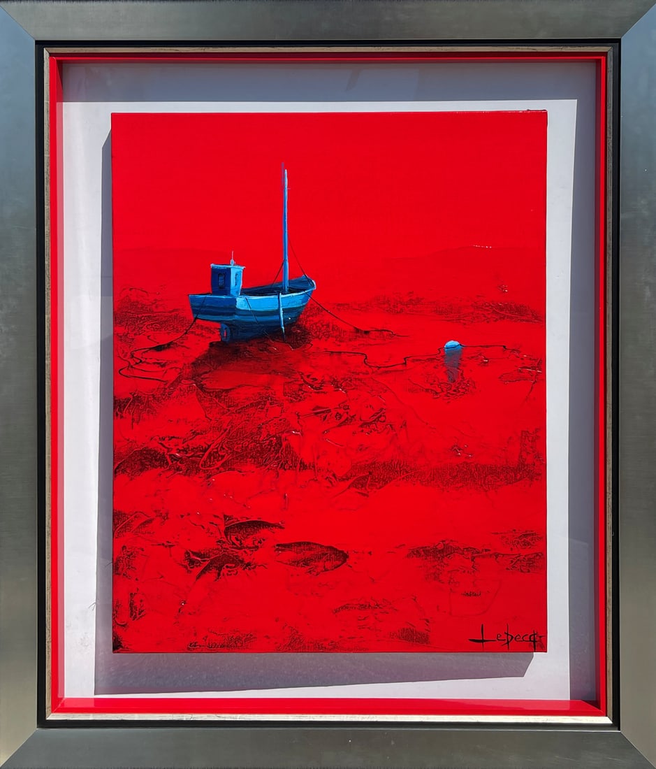 DENIS LEBECQ MODERN ART SAILBOAT PAINTING (1 of 3)