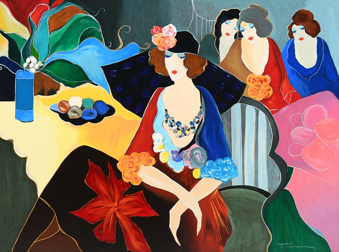 LARGE TARKAY EMBELLISHED SERIGRAPH/CANVAS (1 of 6)