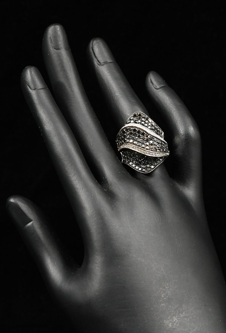 14K GOLD, DIAMOND, AND BLACK DIAMOND RING 4.40 CTW (1 of 6)