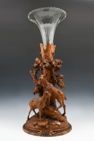 BLACK FOREST EPERGNE W/ GLASS INSERT