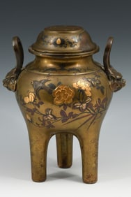 JAPANESE MEIJI PERIOD BRONZE CENSOR