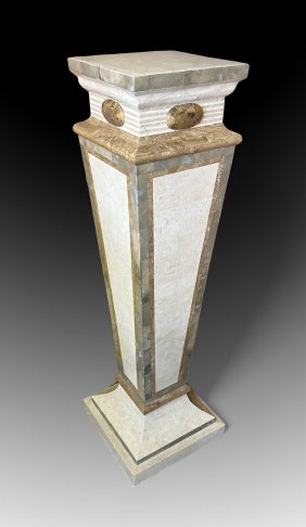 MAITLAND SMITH TESSELLATED MARBLE PEDESTAL