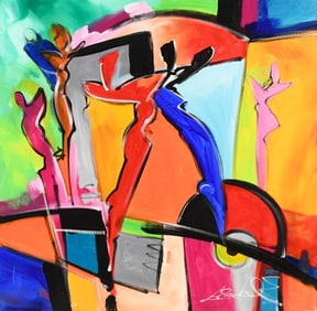 ALFRED GOCKEL PAINTING "PLAYTIME I"