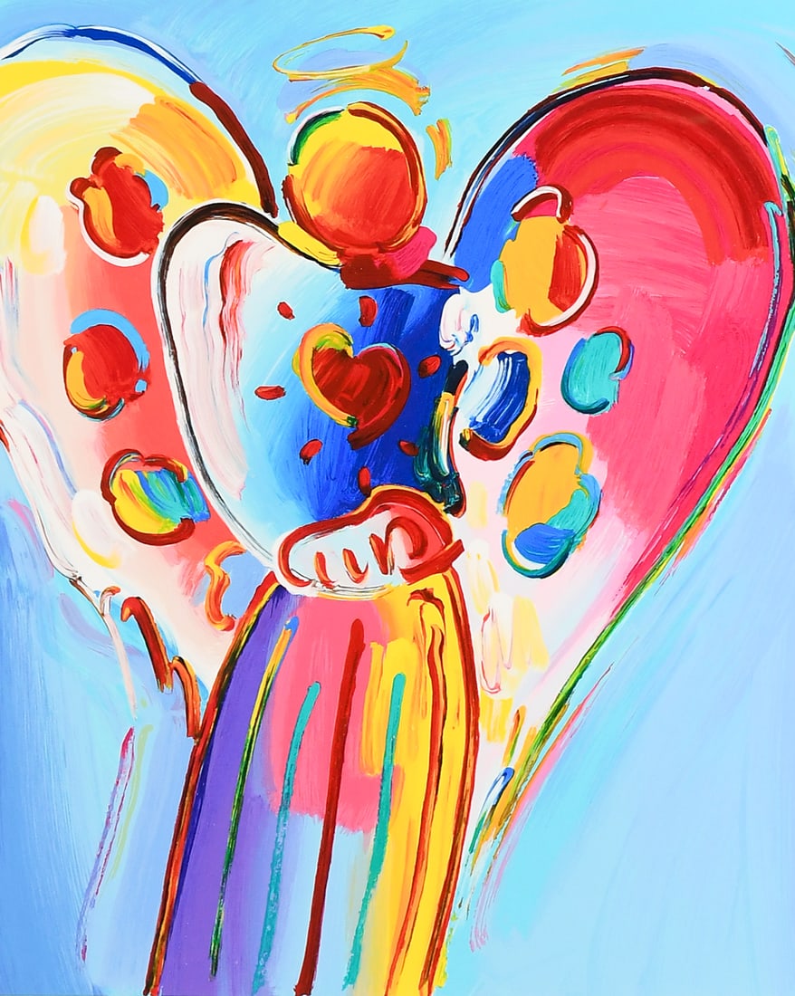 PETER MAX SERIGRAPH "ANGEL WITH HEART" (1 of 5)