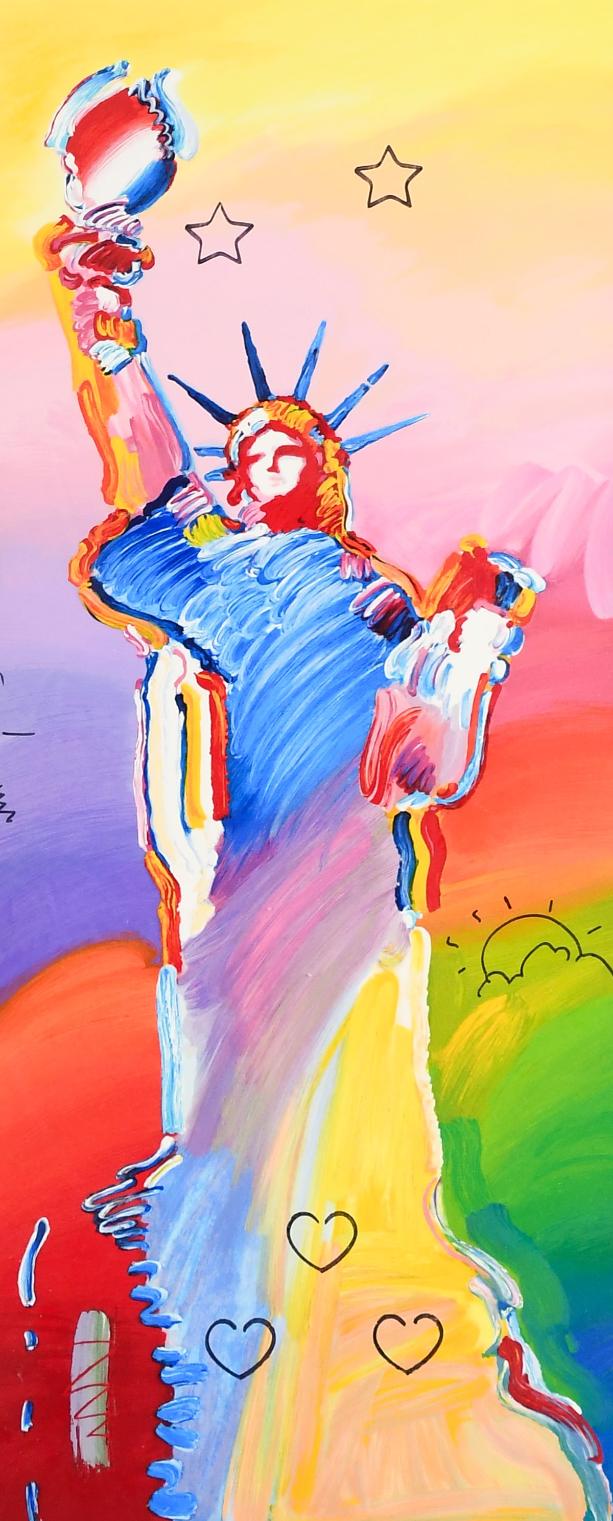 TALL PETER MAX EMBELLISHED SERIGRAPH (1 of 5)