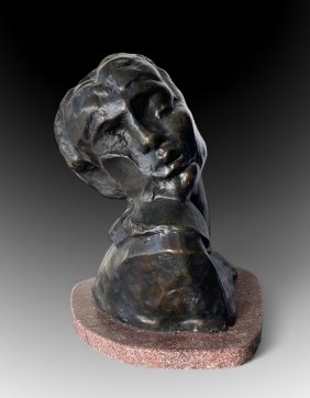 WOMAN'S HEAD BRONZE AFTER RODIN