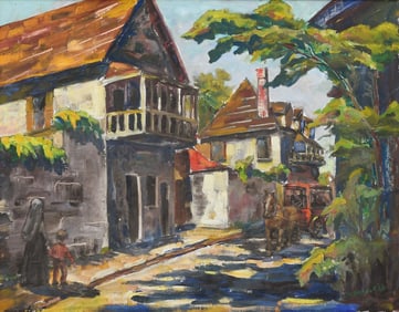 ST AUGUSTINE PAINTING SIGNED STRANGE