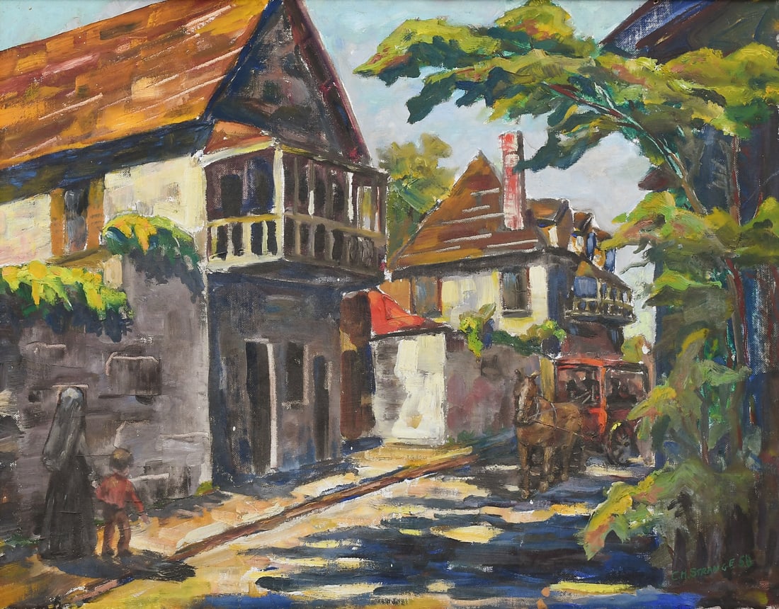 ST AUGUSTINE PAINTING SIGNED STRANGE (1 of 5)