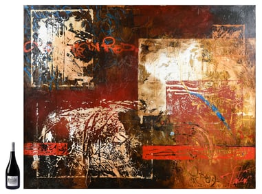 LARGE JOSE PARLA ABSTRACT PAINTING