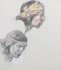 DEAN CORNWELL STUDY FOR MURAL OF NATIVE AMERICANS