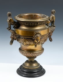 19TH-CENTURY EGYPTIAN REVIVAL BRONZE URN