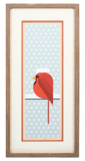 CHARLEY HARPER SERIGRAPH "COOL CARDINAL"