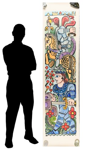 HUGE "EXCALIBUR" WALTER ANDERSON SCROLL SERIGRAPH