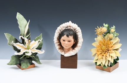 3 PC. CYBIS PORCELAIN SCULPTURES