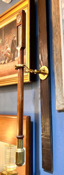 LATE 19TH-CENTURY STICK BAROMETER / HYDGROMETER