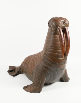 LARGE NEARLY LIFESIZE SERGIO BUSTAMANTE WALRUS