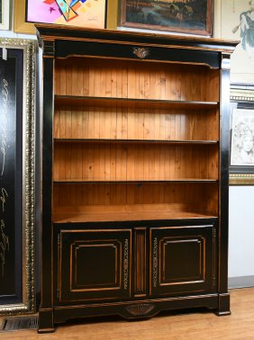 CONTEMPORARY EBONIZED BOOKCASE