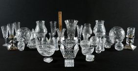 32 PC. WATERFORD VASE & CANDLE HOLDER COLLECTION
