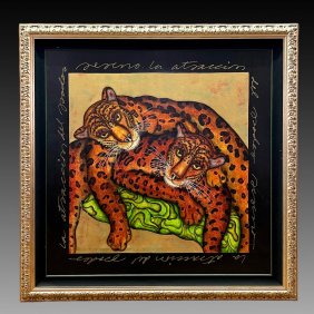 LARGE LUIS SOTTIL HAND-EMBELLISHED GICLEE/CANVAS