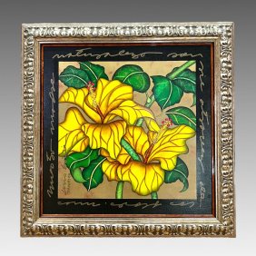 LUIS SOTTIL GICLEE/CANVAS "YELLOW HIBISCUS"