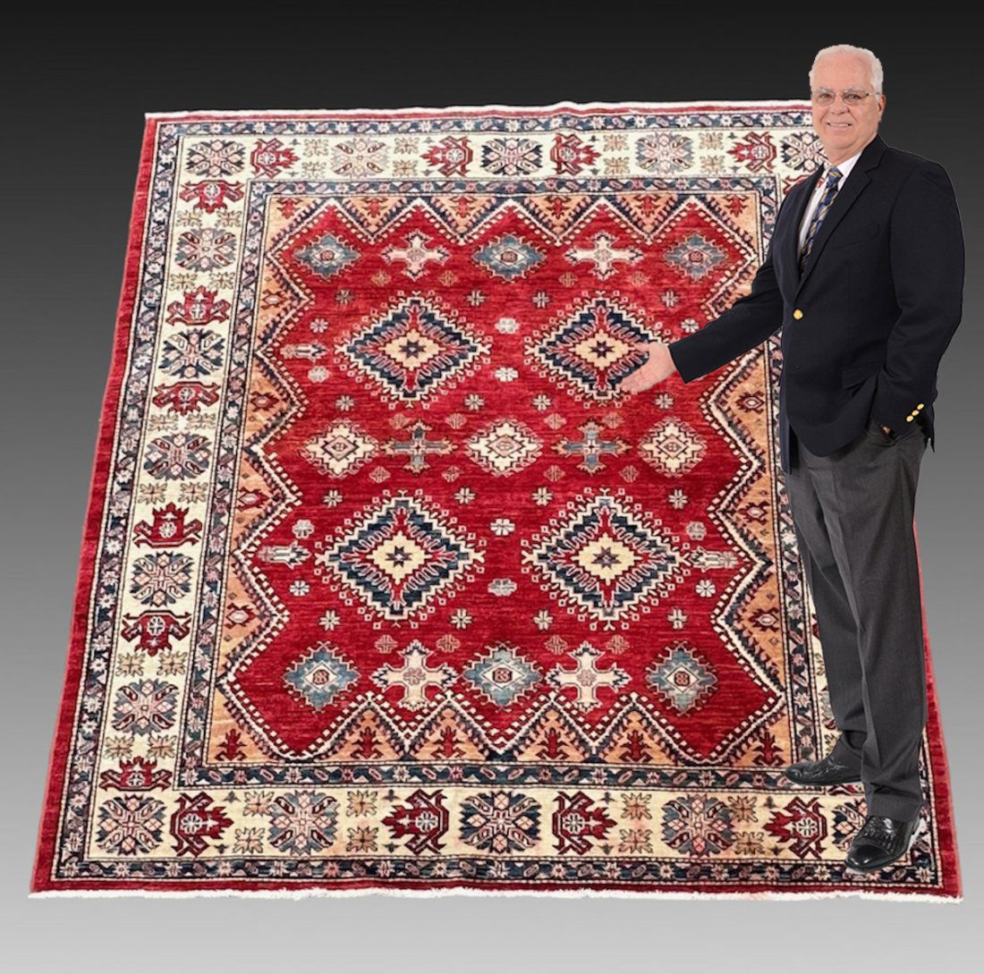 ESTATE ORIENTAL KAZAK DESIGN CARPET 6'11 x 6'3" (1 of 3)