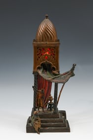 AUSTRIAN FRANZ BERGMAN COLD-PAINTED LAMP