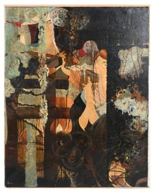 MID-CENTURY MODERN ABSTRACT PAINTING BY IGA