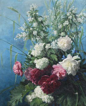 JOHN ROSS KEY FLORAL STILL LIFE PAINTING