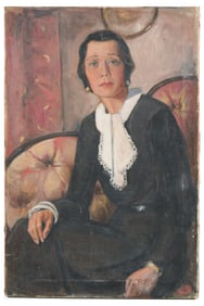 PORTRAIT PAINTING OF A YOUNG LADY BY DUNKELBERGER