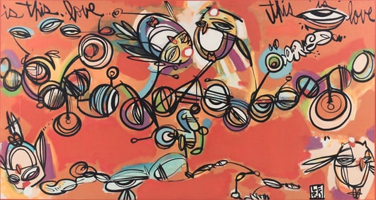 LEBO "IS THIS LOVE" ARTWORK/CANVAS