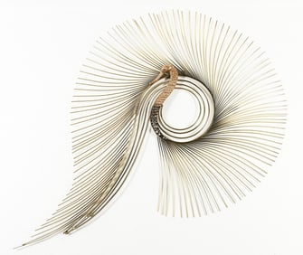 CURTIS JERE SWAN METAL WALL SCULPTURE