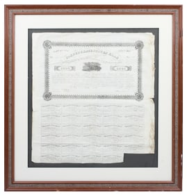 FRAMED CONFEDERATE $1000 LOAN BOND DOCUMENT