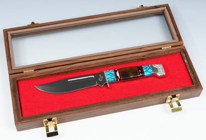 CASE CUSTOM FIXED BLADE "BULL ELK" KNIFE