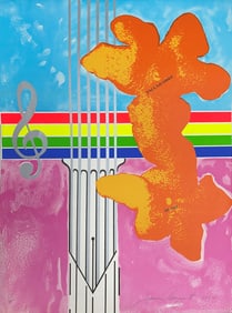 JAMES ROSENQUIST LITHOGRAPH FOR WORLD ART FESTIVAL