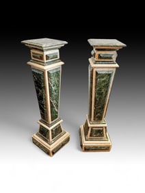 PAIR OF MARBLE PEDESTALS