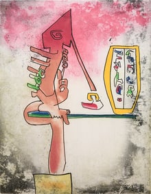 ROBERTO MATTA COLOR ENGRAVING "INCISIONI III"