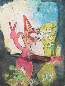 ROBERTO MATTA COLOR ENGRAVING "INCISIONI II"