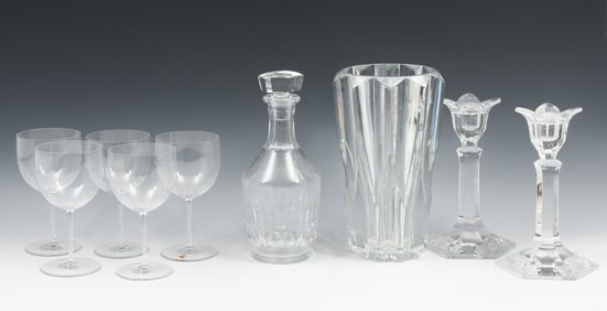 9 PC. BACCARAT & ORREFORS CRYSTAL LOT