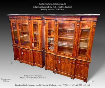 ALFONSO MARINA BREAKFRONT BOOKCASE