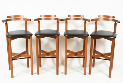 4 DANISH GANGSO MOBLER BAR STOOLS
