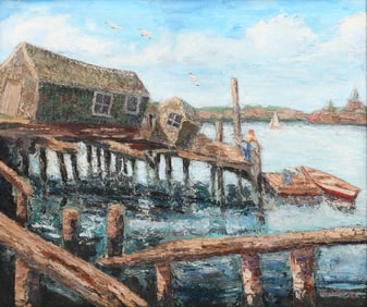 HARRY JONES EXHIBITED GLOUCESTER PAINTING