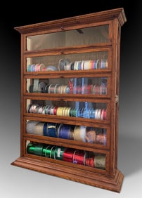 GOLDEN OAK COUNTRY STORE RIBBON CABINET